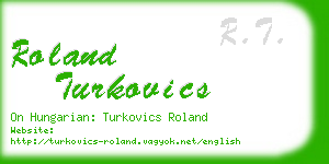 roland turkovics business card